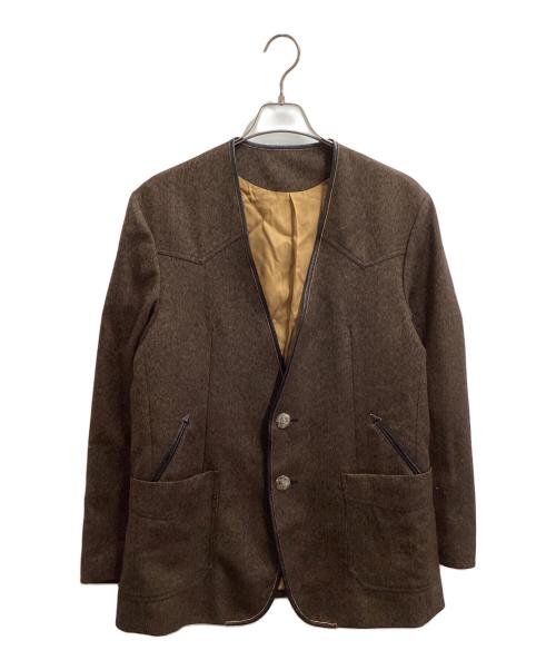the letters（レターズ）The Letters (レターズ) Western Collarless Concho Jacket　/　FW18-LJ005 ブラウン サイズ:Ｍの古着・服飾アイテム