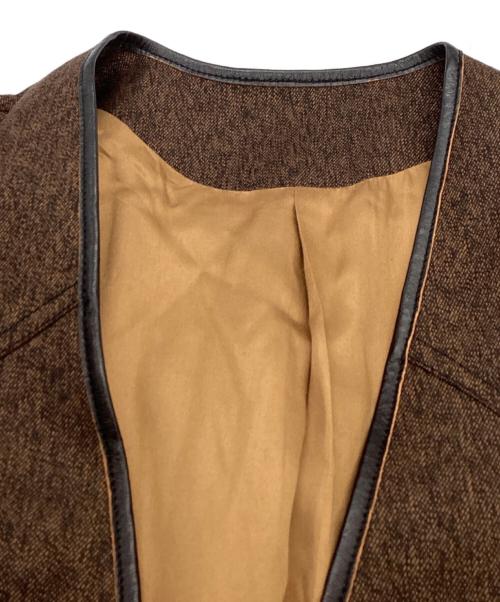 the letters（レターズ）The Letters (レターズ) Western Collarless Concho Jacket　/　FW18-LJ005 ブラウン サイズ:Ｍの古着・服飾アイテム