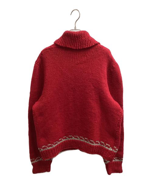 USED（ユーズド）USED (ユーズド) カウチンニット / LIGHTNING ZIP レッド サイズ:不明の古着・服飾アイテム