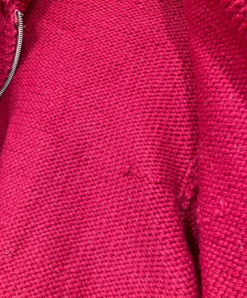 USED（ユーズド）USED (ユーズド) カウチンニット / LIGHTNING ZIP レッド サイズ:不明の古着・服飾アイテム