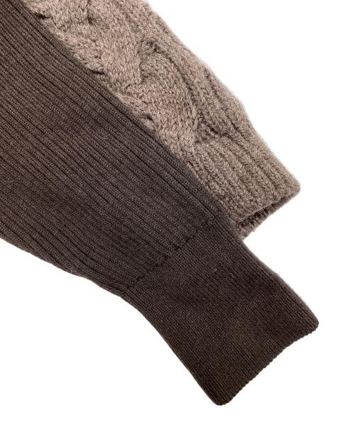 KOLOR（カラー）KOLOR (カラー) クレイジーパターンニット / 21WCM-N02302 ブラウン サイズ:1の古着・服飾アイテム