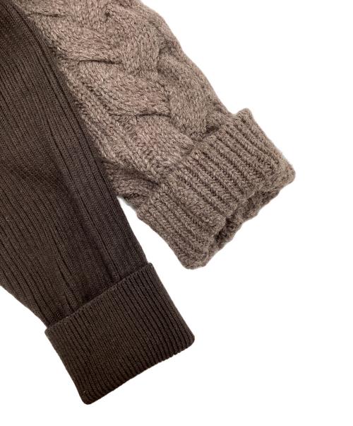 KOLOR（カラー）KOLOR (カラー) クレイジーパターンニット / 21WCM-N02302 ブラウン サイズ:1の古着・服飾アイテム