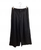 MAISON SPECIALメゾンスペシャル）の古着「4 Colors Chambray Washable Wool Baggy Wide Pants　/　11251461218」｜ブラック