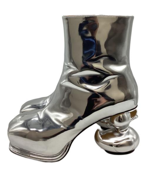 Maison MIHARA YASUHIRO（メゾン ミハラ ヤスヒロ）Maison MIHARA YASUHIRO (メゾン ミハラ ヤスヒロ) Duck Heel Boots / ダックヒールブーツ / B13FW705 シルバー サイズ:40の古着・服飾アイテム