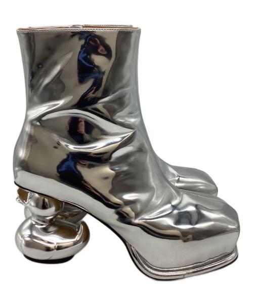Maison MIHARA YASUHIRO（メゾン ミハラ ヤスヒロ）Maison MIHARA YASUHIRO (メゾン ミハラ ヤスヒロ) Duck Heel Boots / ダックヒールブーツ / B13FW705 シルバー サイズ:40の古着・服飾アイテム