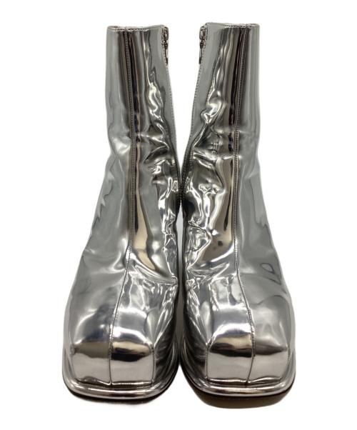 Maison MIHARA YASUHIRO（メゾン ミハラ ヤスヒロ）Maison MIHARA YASUHIRO (メゾン ミハラ ヤスヒロ) Duck Heel Boots / ダックヒールブーツ / B13FW705 シルバー サイズ:40の古着・服飾アイテム