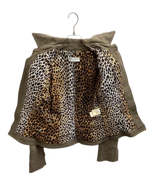 DOLCE & GABBANA（ドルチェ＆ガッバーナ）DOLCE & GABBANA (ドルチェ＆ガッバーナ) デニムジャケット　/　JK3H 9401　/ 　裏地レオパード柄 ベージュ サイズ:38の古着・服飾アイテム