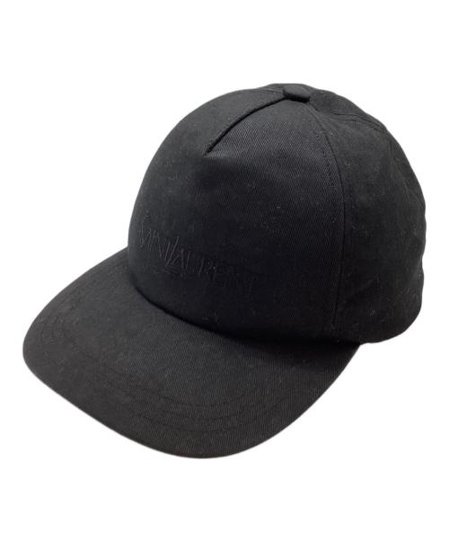 Saint Laurent Paris（サンローランパリ）Saint Laurent Paris (サンローランパリ) ロゴ刺繍ベースボールキャップ / 778063 3YP19 ブラック サイズ:59の古着・服飾アイテム