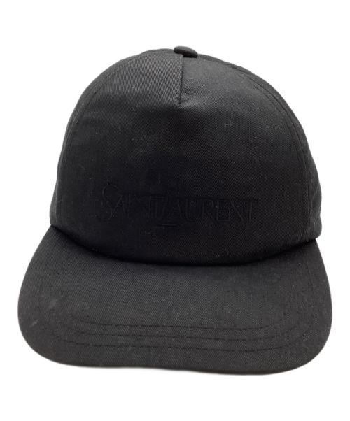 Saint Laurent Paris（サンローランパリ）Saint Laurent Paris (サンローランパリ) ロゴ刺繍ベースボールキャップ / 778063 3YP19 ブラック サイズ:59の古着・服飾アイテム