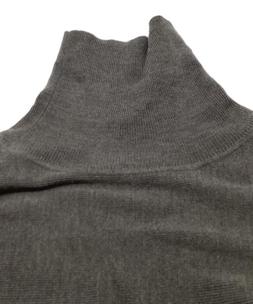 Curensology（カレンソロジー）Curensology (カレンソロジー) ウール ハイネック ギャザー ワンピース グレー サイズ:Freeの古着・服飾アイテム