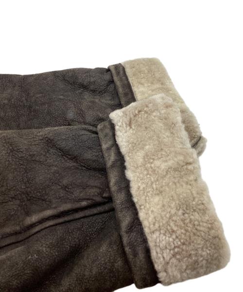 ECHT LAMMFELL（イーシーエイチティー）ECHT LAMMFELL (イーシーエイチティー) ムートンコート ブラウン サイズ:38の古着・服飾アイテム
