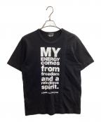 COMME des GARCONS HOMME PLUSコムデギャルソンオムプリュス）の古着「MY ENERGY PRINT TEE　/　PX-T002　/　AD2019」｜ブラック