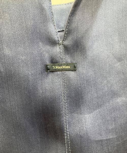 'S Max Mara（エスマックスマーラ）'S Max Mara (エスマックスマーラ) シルクブラウス ブルー サイズ:48の古着・服飾アイテム
