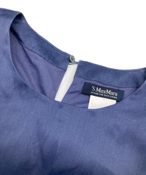 'S Max Mara（エスマックスマーラ）'S Max Mara (エスマックスマーラ) シルクブラウス ブルー サイズ:48の古着・服飾アイテム