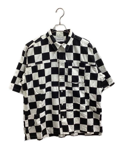 MIYAGIHIDETAKA（ミヤギヒデタカ）MIYAGIHIDETAKA (ミヤギヒデタカ) Bandana SS shirt ブラック×ホワイト サイズ:FREEの古着・服飾アイテム
