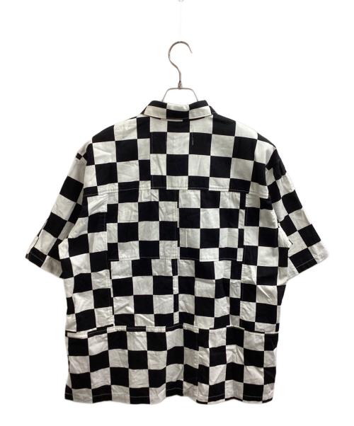 MIYAGIHIDETAKA（ミヤギヒデタカ）MIYAGIHIDETAKA (ミヤギヒデタカ) Bandana SS shirt ブラック×ホワイト サイズ:FREEの古着・服飾アイテム