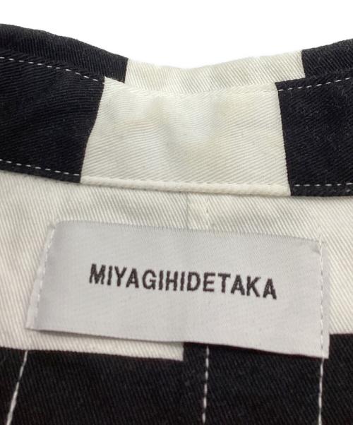 MIYAGIHIDETAKA（ミヤギヒデタカ）MIYAGIHIDETAKA (ミヤギヒデタカ) Bandana SS shirt ブラック×ホワイト サイズ:FREEの古着・服飾アイテム