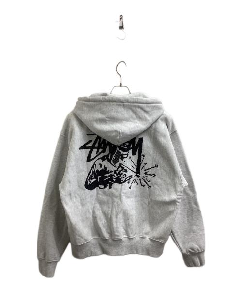 stussy（ステューシー）stussy (ステューシー) Welder Zip Hood　/　Z4000SZS グレー サイズ:Mの古着・服飾アイテム