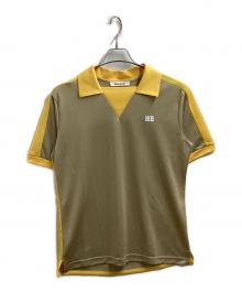 WALES BONNER（ウェールズボナー）の古着「Logo colorblocked polo shirt　/　P01012685　/　25SS 」｜ブラウン