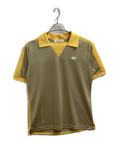 WALES BONNER（ウェールズボナー）WALES BONNER (ウェールズボナー) Logo colorblocked polo shirt　/　P01012685　/　25SS  ブラウン サイズ:Mの古着・服飾アイテム