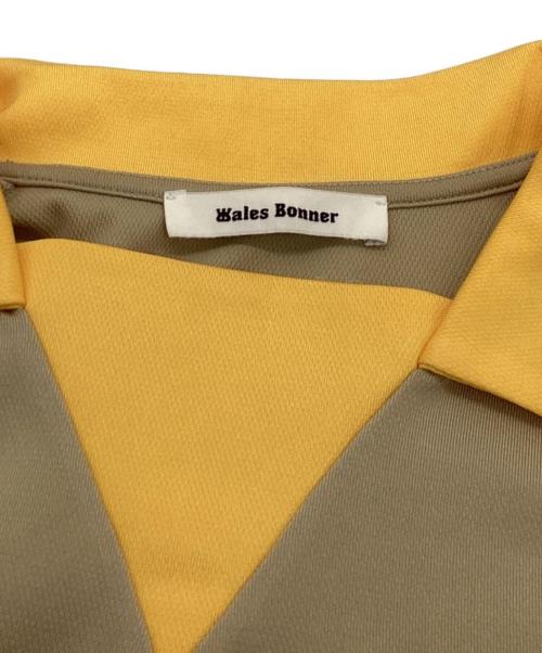 WALES BONNER（ウェールズボナー）WALES BONNER (ウェールズボナー) Logo colorblocked polo shirt　/　P01012685　/　25SS  ブラウン サイズ:Mの古着・服飾アイテム