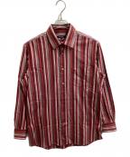 BURBERRY LONDONバーバリーロンドン）の古着「ストライプシャツ / BBW83-717-18」｜レッド