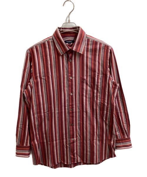 BURBERRY LONDON（バーバリーロンドン）BURBERRY LONDON (バーバリーロンドン) ストライプシャツ / BBW83-717-18 レッド サイズ:Lの古着・服飾アイテム