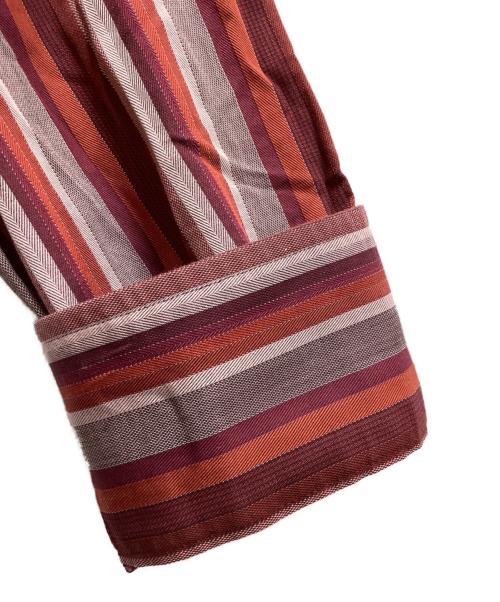 BURBERRY LONDON（バーバリーロンドン）BURBERRY LONDON (バーバリーロンドン) ストライプシャツ / BBW83-717-18 レッド サイズ:Lの古着・服飾アイテム