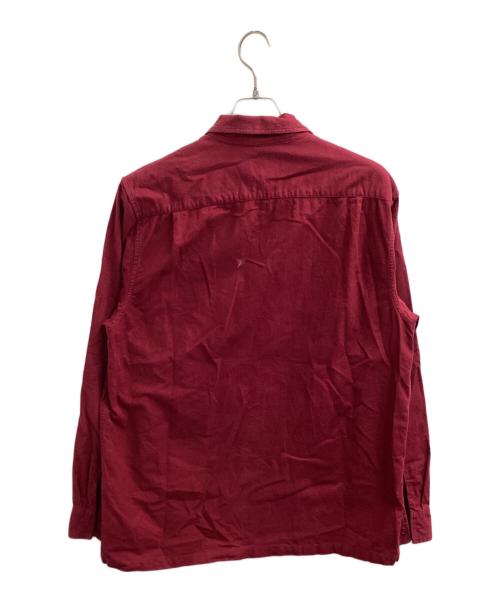 SUPREME（シュプリーム）Supreme (シュプリーム) Solid Flannel zip up shirt　16AW レッド サイズ:Lの古着・服飾アイテム