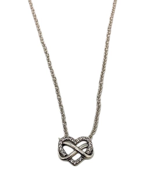 PANDORA（パンドラ）PANDORA (パンドラ) Sparkling Infinity Heart Collier Necklace シルバーの古着・服飾アイテム