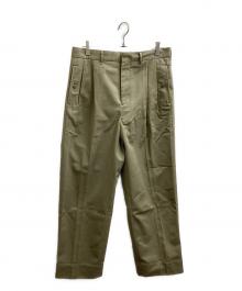Dickies×hotel palace（ディッキーズ×ホテルプレイス）の古着「別注2タックワイドパンツ / 668-3227225」｜ベージュ
