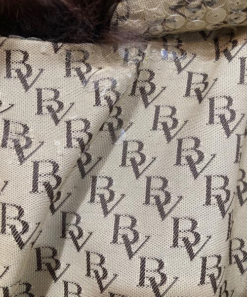 BOTTEGA VENETA（ボッテガベネタ）BOTTEGA VENETA (ボッテガベネタ) BV柄 スパンコールファージャケット ベージュ サイズ:42の古着・服飾アイテム