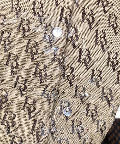 BOTTEGA VENETA（ボッテガベネタ）BOTTEGA VENETA (ボッテガベネタ) BV柄 スパンコールファージャケット ベージュ サイズ:42の古着・服飾アイテム