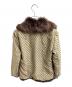 BOTTEGA VENETA (ボッテガベネタ) BV柄 スパンコールファージャケット ベージュ サイズ:42：23000円