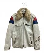 Schottショット）の古着「CLASSIC RACER LEATHER JACKET」｜ホワイト