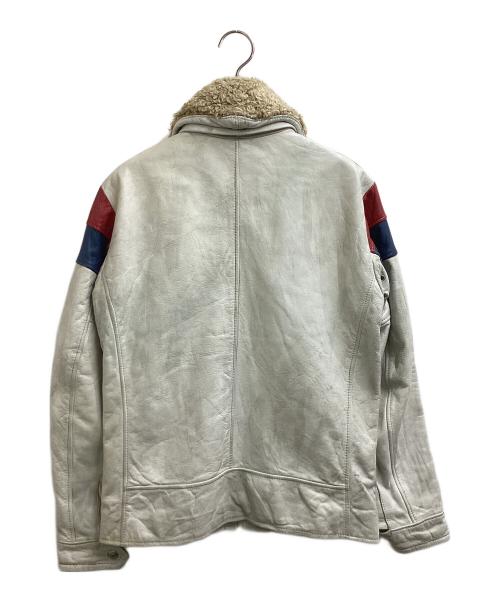 Schott（ショット）Schott (ショット) CLASSIC RACER LEATHER JACKET ホワイト サイズ:Sの古着・服飾アイテム