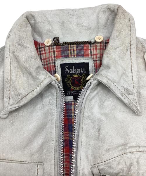 Schott（ショット）Schott (ショット) CLASSIC RACER LEATHER JACKET ホワイト サイズ:Sの古着・服飾アイテム