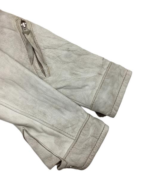 Schott（ショット）Schott (ショット) CLASSIC RACER LEATHER JACKET ホワイト サイズ:Sの古着・服飾アイテム