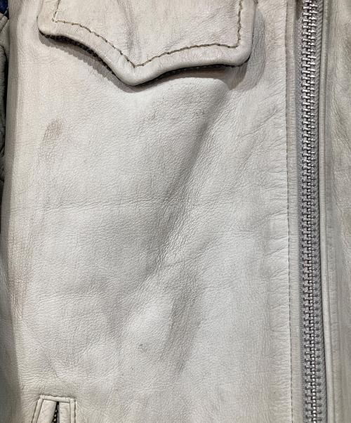 Schott（ショット）Schott (ショット) CLASSIC RACER LEATHER JACKET ホワイト サイズ:Sの古着・服飾アイテム