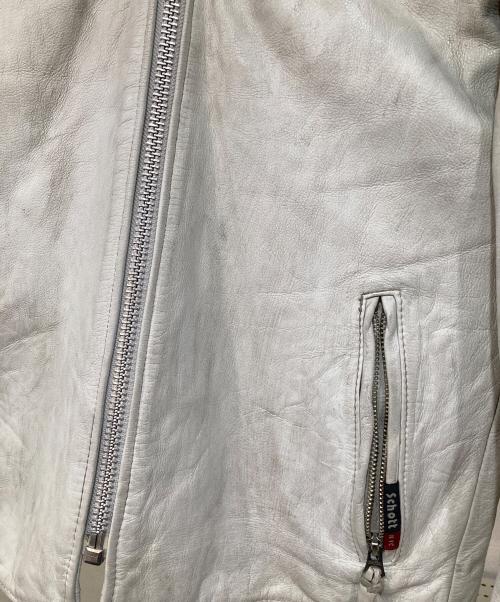 Schott（ショット）Schott (ショット) CLASSIC RACER LEATHER JACKET ホワイト サイズ:Sの古着・服飾アイテム