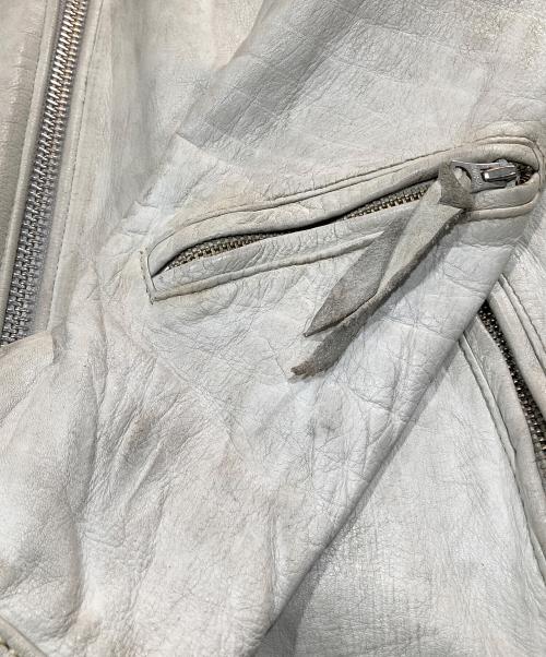 Schott（ショット）Schott (ショット) CLASSIC RACER LEATHER JACKET ホワイト サイズ:Sの古着・服飾アイテム