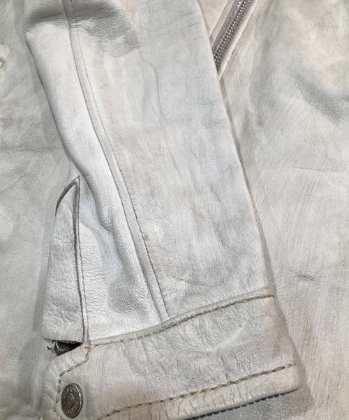 Schott（ショット）Schott (ショット) CLASSIC RACER LEATHER JACKET ホワイト サイズ:Sの古着・服飾アイテム