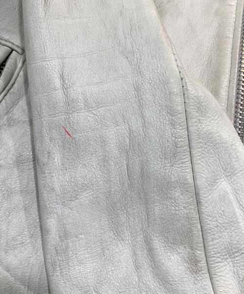 Schott（ショット）Schott (ショット) CLASSIC RACER LEATHER JACKET ホワイト サイズ:Sの古着・服飾アイテム