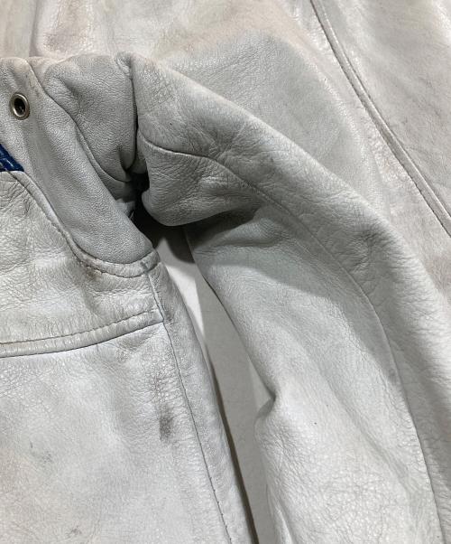 Schott（ショット）Schott (ショット) CLASSIC RACER LEATHER JACKET ホワイト サイズ:Sの古着・服飾アイテム