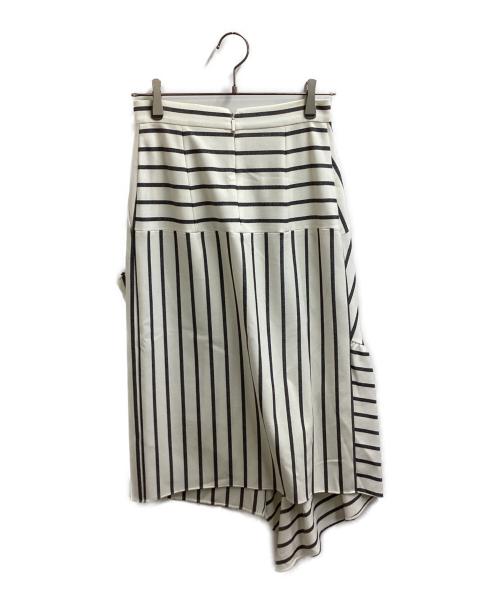 tibi（ティビ）tibi (ティビ) ストライプスカート ホワイト サイズ:2の古着・服飾アイテム