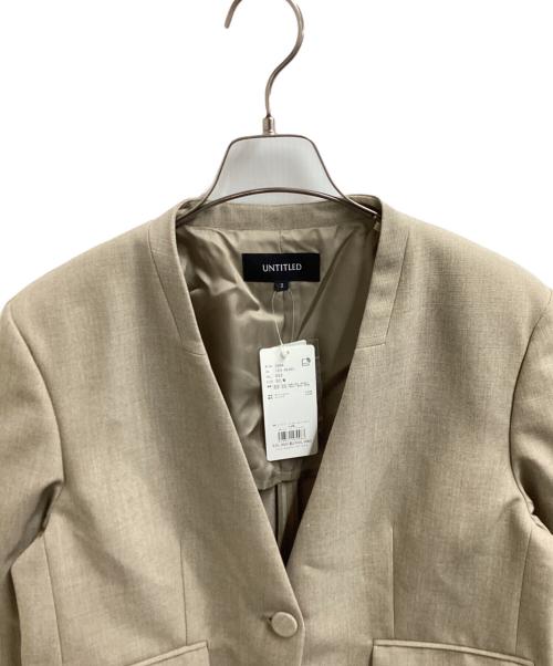 UNTITLED（アンタイトル）UNTITLED (アンタイトル) リネンライクキャンバス カラーレスジャケット　153-42401 ベージュ サイズ:Mの古着・服飾アイテム