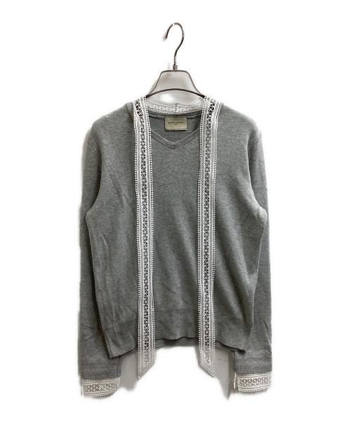 UNITED ARROWS（ユナイテッドアローズ）UNITED ARROWS (ユナイテッドアローズ) 4WAY ボウタイレース ニット グレー サイズ:FREEの古着・服飾アイテム