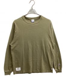 WTAPS×Champion（ダブルタップス×チャンピオン）の古着「ロゴ刺繍長袖Tシャツ / C8-T410」｜オリーブ