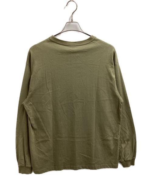 WTAPS（ダブルタップス）WTAPS (ダブルタップス) Champion (チャンピオン) ロゴ刺繍長袖Tシャツ / C8-T410 オリーブ サイズ:Ｌの古着・服飾アイテム