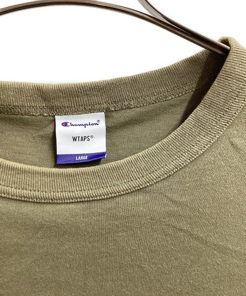 WTAPS（ダブルタップス）WTAPS (ダブルタップス) Champion (チャンピオン) ロゴ刺繍長袖Tシャツ / C8-T410 オリーブ サイズ:Ｌの古着・服飾アイテム